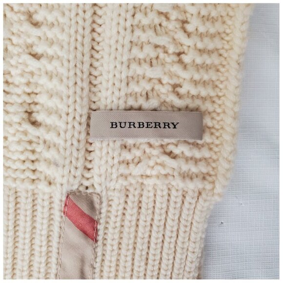 Burberry Authentic Wool/Cashmere Scarf Chunky Oversize Cable Knit Unisex 13 x 86 - Picture 6 of 16